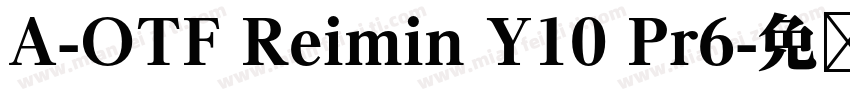 A-OTF Reimin Y10 Pr6字体转换